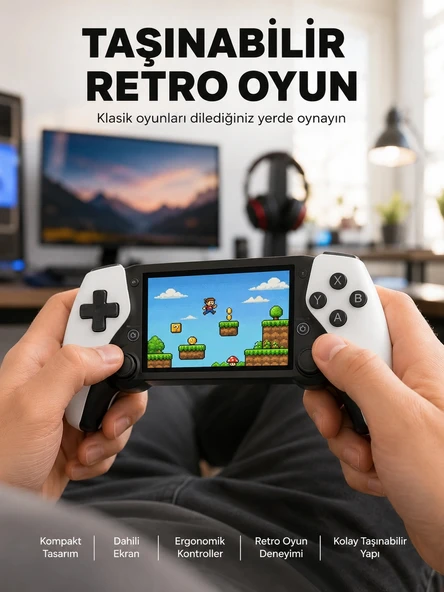 PS1 GBA NES Oyun Destekli Retro Cihaz Yeni Nesil ürün görseli 1