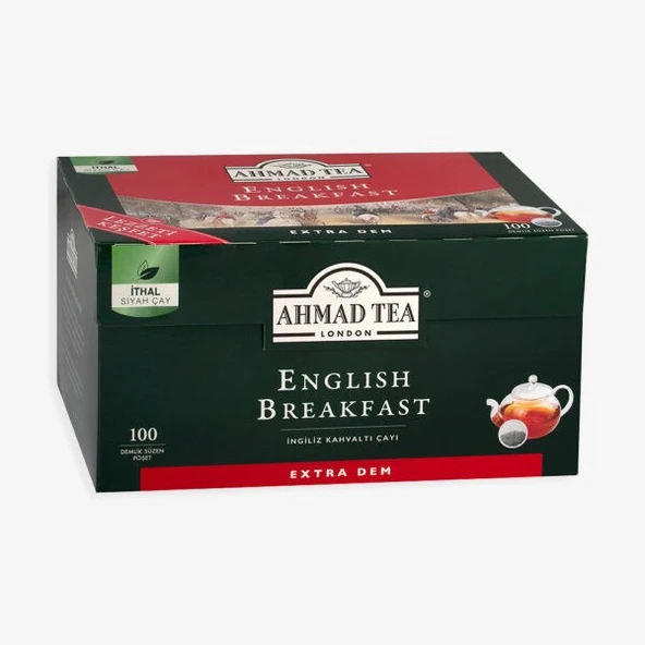 AHMAD TEA English Breakfast Demlik Poşet Çay 100’lü 320 G ürün görseli 1