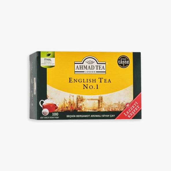 AHMAD TEA English Tea No.1 100’lü Demlik Poşet ürün görseli 1