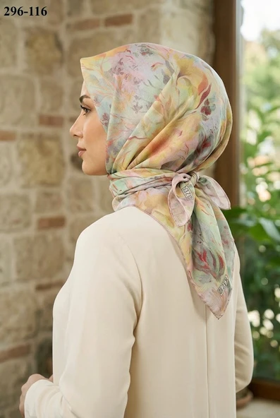 Zer Scarfs Dijital Soft Pamuk Eşarp 296-116 ürün görseli 1