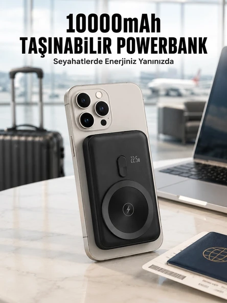 22.5W Hızlı Şarj Destekli Manyetik Powerbank Kompakt Tasarım Yeni Nesil ürün görseli 1