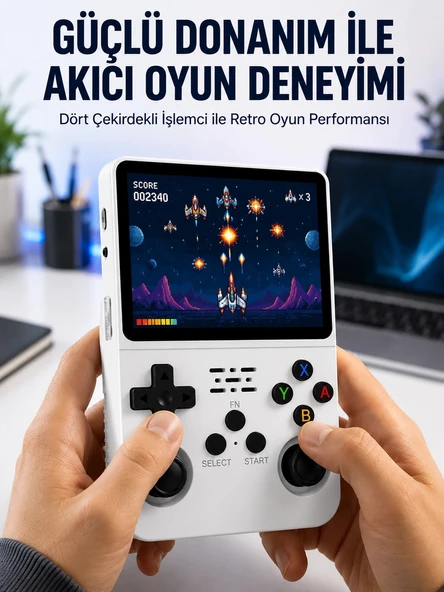Retro El Konsolu 64 GB – 15.000 Oyun, Geniş Platform Desteği, 3.5” IPS Ekran Yeni Nesil ürün görseli 1