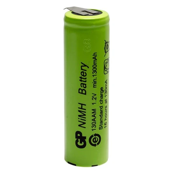 GP 1300mA 1.2V Düz Kafa Puntalı Aa Kalem Pil 130AAM ürün görseli 1