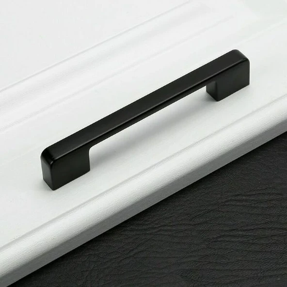 Marelli NERO BLACK siyah 192 mm mobilya dolap kulbu - Resim 2