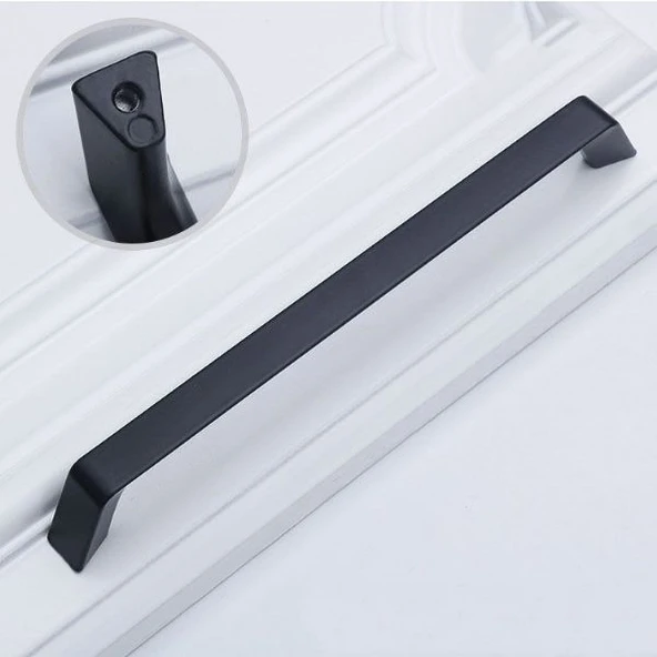 Marelli TERRA BLACK siyah 192 mm mobilya dolap kulbu ürün görseli 1