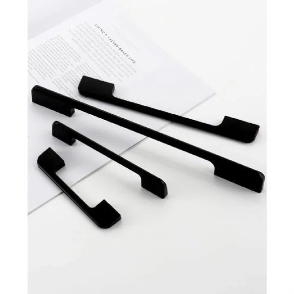 Marelli VENTO BLACK siyah 96 mm mobilya dolap kulbu - Resim 12