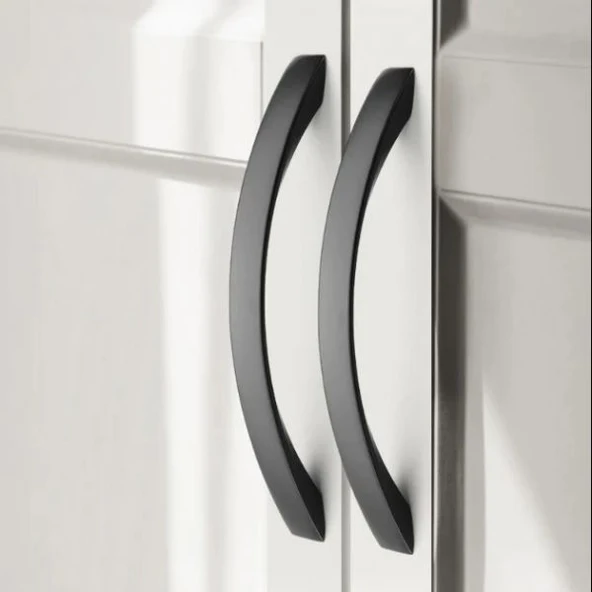 Marelli ROSSA BLACK siyah 96 mm mobilya dolap kulbu - Resim 2