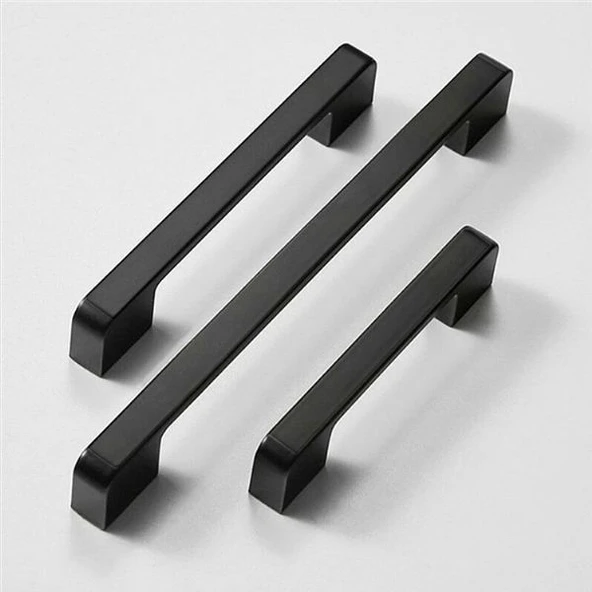 Marelli NERO BLACK siyah 128 mm mobilya dolap kulbu - Resim 2