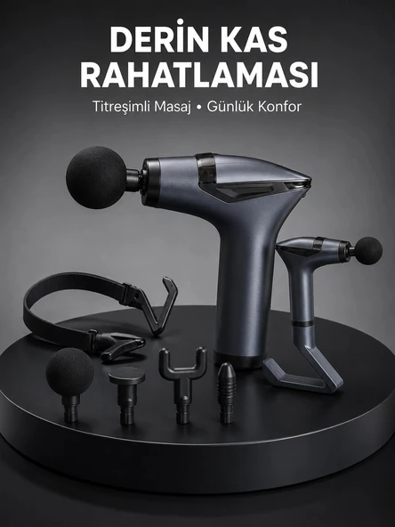 Taşınabilir 3in1 Masaj Aleti Şarjlı Titreşimli Esneme Bantlı Yeni Nesil ürün görseli 1