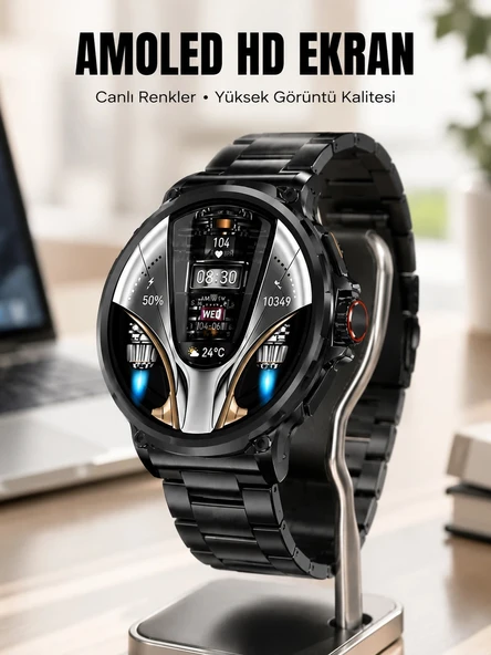 Şık Metal Kasa ve Değiştirilebilir Kordonlarla SW80 Smartwatch Yeni Nesil ürün görseli 1