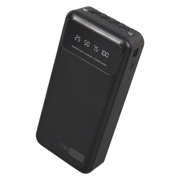 POWERWAY T20 KENDİNDEN KABLOLU DİJİTAL EKRAN 20.000 MAH SİYAH POWERBANK ürün görseli 1