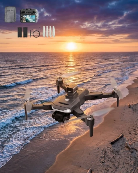 Akıllı Takip Özellikli 4k Drone Katlanabilir Tasarım Uzaktan Kontrollü Profesyonel Çekim Dronu ürün görseli 1