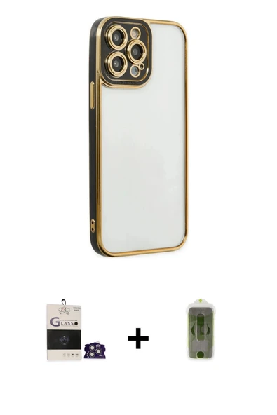 MARSİLYAN™- iPhone 14 Pro Max Kılıf Çekirdek Klasik Serisi - Siyah Joko Magic 5D Hayalet Cam + Bilvis Titan Kamera Lens ürün görseli 1