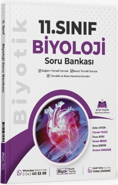 Biyotik Yayınları Maarif Model 11. Sınıf Biyoloji Soru Bankası ürün görseli 1