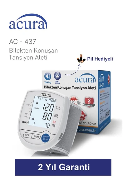 Acura Dijital Ac-437 S Bilekten Ölçer Konuşan Tansiyon Aleti ürün görseli 1