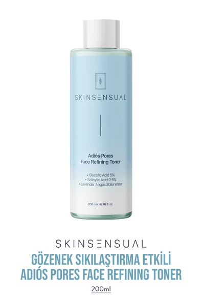 Skin Sensual Adiôs Pores Face Refining Toner (glycolic Acid 5%, Salicylic Acid 0.5) Gözeneklere Elveda Tonik ürün görseli 1