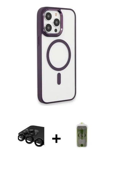 MARSİLYAN™- iPhone 15 Pro Max Kılıf Yankı Işık Özel Seri - Siyah Joko Magic 5D Hayalet Cam + Raze Metal Kamera Lens - SH ürün görseli 1