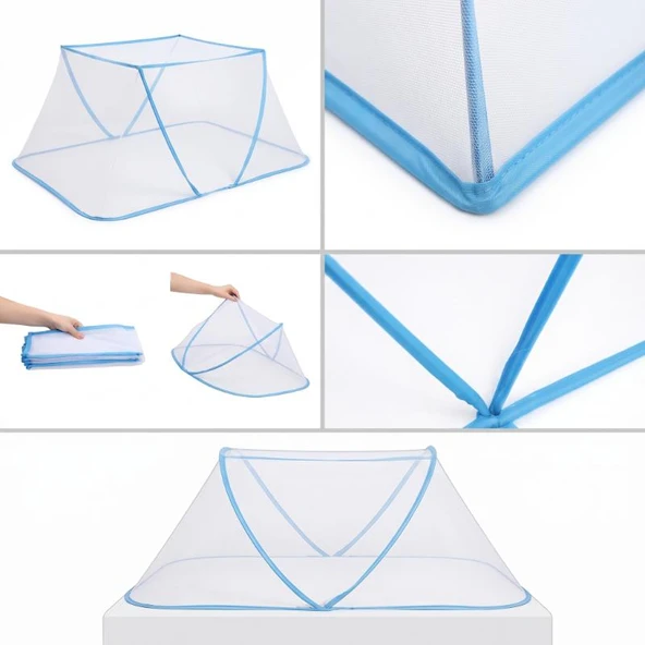 Portatif Bebek ve Çocuk Sinek Koruyucu Cibinlik Tül (50x125 cm) - Katlanabilir Beşik ve Yatak Tülü ürün görseli 1