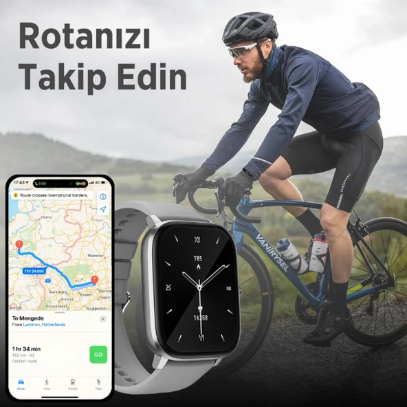 Bix SW03 Siyah Akıllı Saat - Resim 5