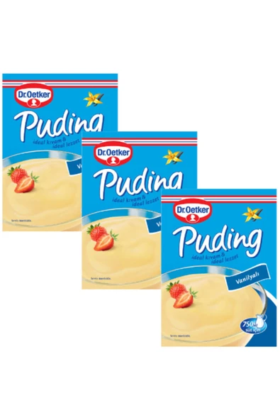 Dr. Oetker Vanilyalı Puding 120 gr X 3 Adet ürün görseli 1