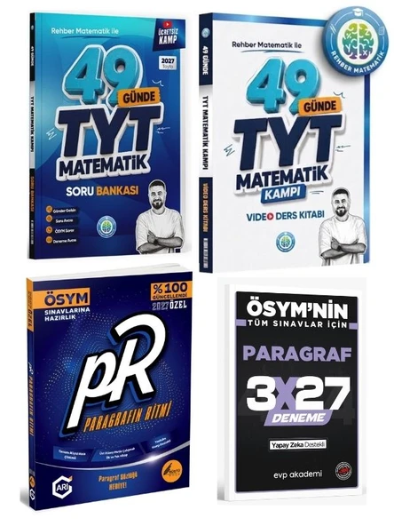 Rüştü Hoca 2027 Paragrafın Ritmi ve Rehber 49 Günde Video Ders ile Soru Bankası EVp Paragraf 4 lü ürün görseli 1