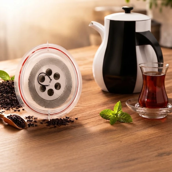 Sök Tak Çay Süzgeci - Paslanmaz Çelik Yıldız Tasarımlı Sökülebilir Çay Süzgeci ürün görseli 1