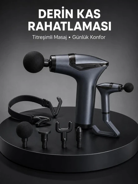 Taşınabilir 3in1 Masaj Aleti Şarjlı Titreşimli Esneme Bantlı Yeni Nesil ürün görseli 1