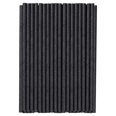 Fon Kağıt Pipet 8*230Mm 100 Adet Siyah 6'li Avantaj Paketi ürün görseli 1