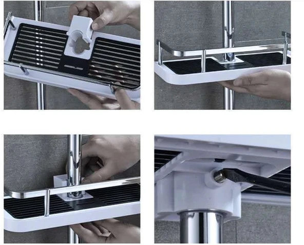 Banyo Duş Rafı Şampuanlık Sabunluk Organizer - Resim 5