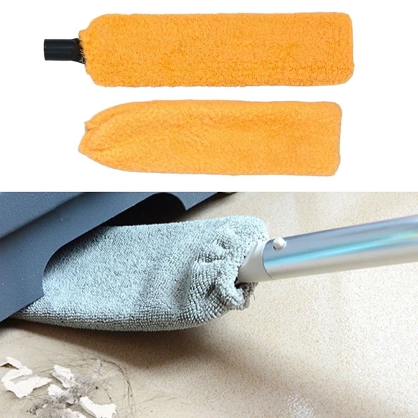 Sihirli Mikrofiber Başlıklı Girintili Yüzey Temizleme Mopu Toz Alma Fırçası ürün görseli 1