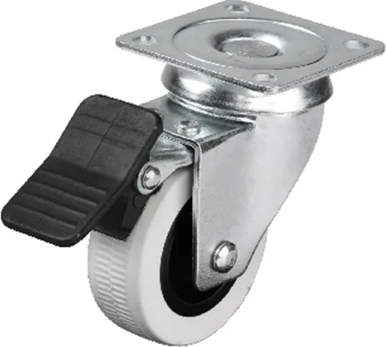 Hts 334 - 50x20 Mm Çift Bilyalı Tablalı Frenli Teker 4 Adet ürün görseli 1