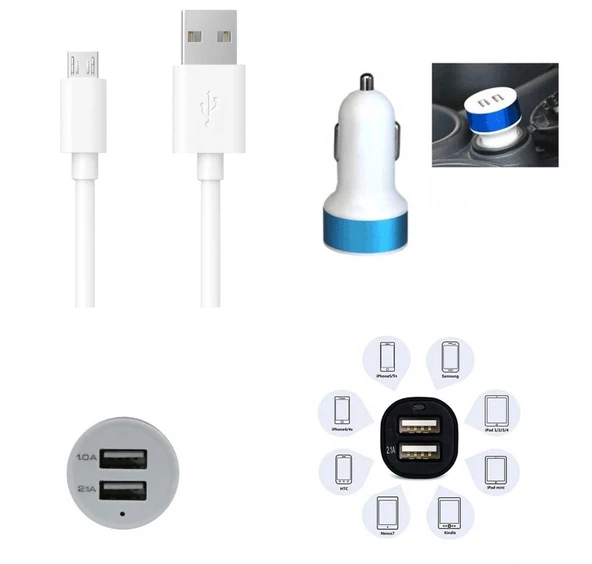 Çift Usb Girişli 3.1 Çıkışlı Seyahat Seti Android / Micro Usb ürün görseli 1