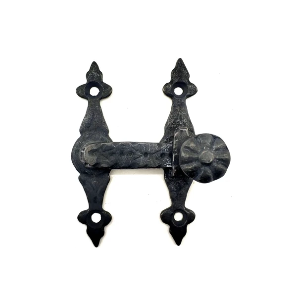 Antika Tarz Dekoratif Pirinç Kapı, Pencere Mandalı - 82x65 Mm, Oksit ürün görseli 1