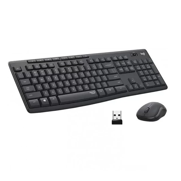 Mk295 Q Tr Siyah Klavye Mouse Set - Resim 2