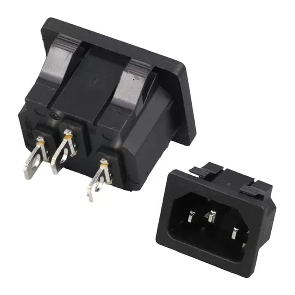 Ic-212B C14 Power Soket Erkek Kulaksız As-04 ürün görseli 1