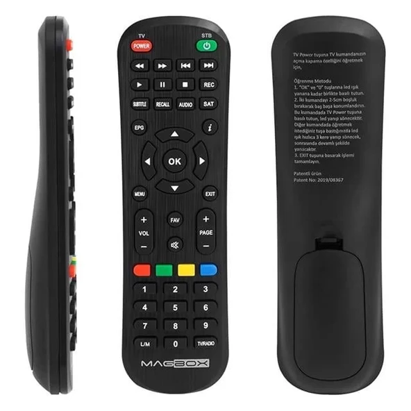 Magbox Vip - Dragon - Luna / Sunny 14850 / Akiwa / Hometech Ht-1010 / Digiline X100 / Astracom Saturn / Rowell Uydu Alıcı Kumandası ürün görseli 1