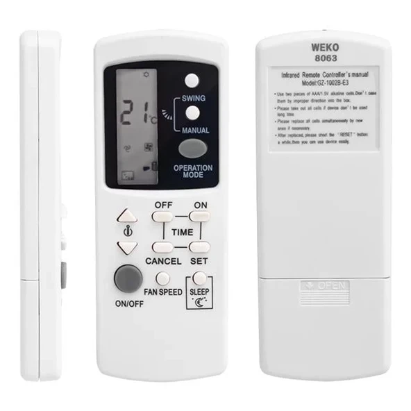 Fujicool Gz-1002B-E3 Klima Kumandası ürün görseli 1