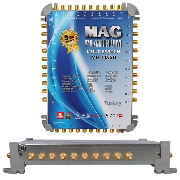 10*20 Sonlu/Kaskatlı Swıtchlı Uydu Santrali Mag Platınum - Resim 2