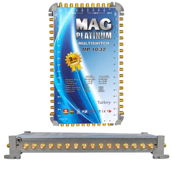 10*32 Sonlu/Kaskatlı Swıtchlı Uydu Santrali Mag Platınum - Resim 2