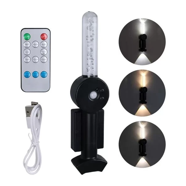 Ledx Yd-24060 Mıktanıslı Rgb Renkli Usb Şarjlı 800 Mah 3 Kademeli Işıklı Sensörlü Duvar Aplik ürün görseli 1