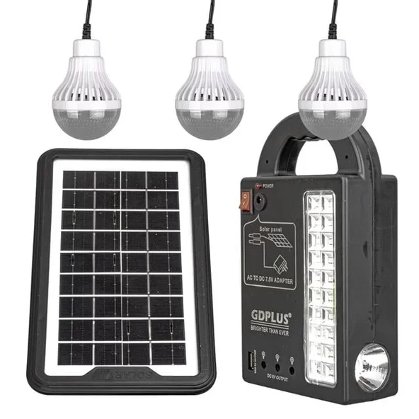 Gd-999 Lamba + + Işıldak Solar Aydınlatma Seti ürün görseli 1