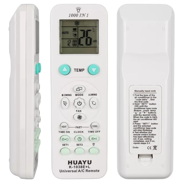 Huayu K-1038E+L 1000In1 Ac Akıllı Klima Kumandası ürün görseli 1