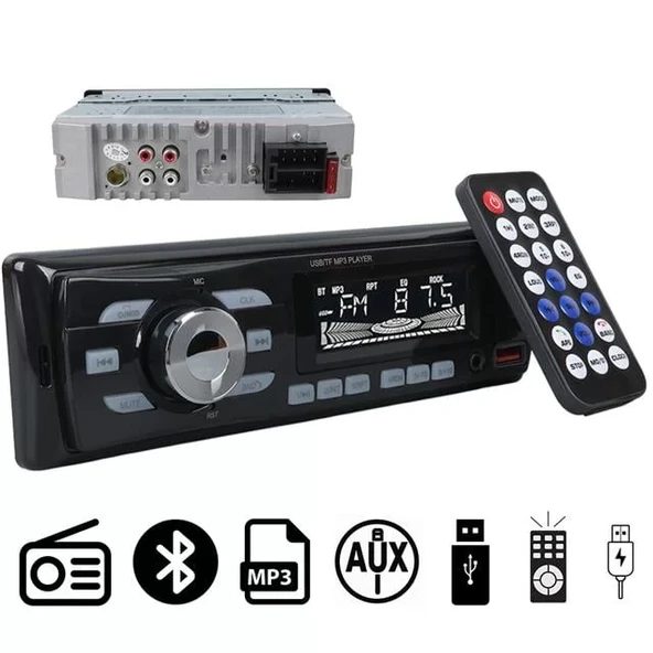 Carstar Cs-930 Çift Usb/Sd/Fm/Aux/Bluetooth Kumandalı Oto Teyp 4X60 Watt ürün görseli 1