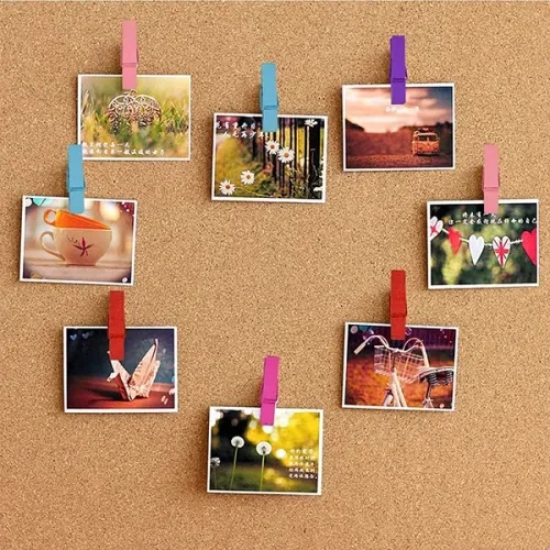 50'Li Renkli Ahşap Mandal Seti (3.5 Cm) - Resim 5