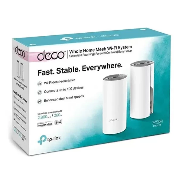 Tp-Link Ac1200 Deco E4 1200Mbps Mesh Wıfı Sistemi (Ikili) - Resim 2