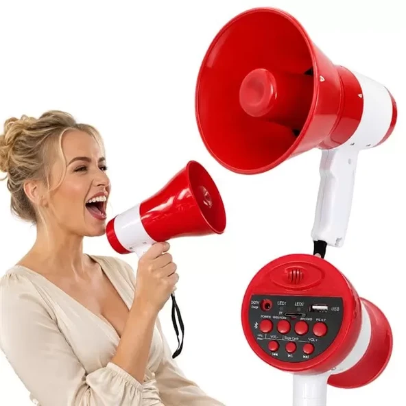 Magicvoice 619U 50 Watt Edilebilir El Megafonu Ses Kayıt Destekli ürün görseli 1