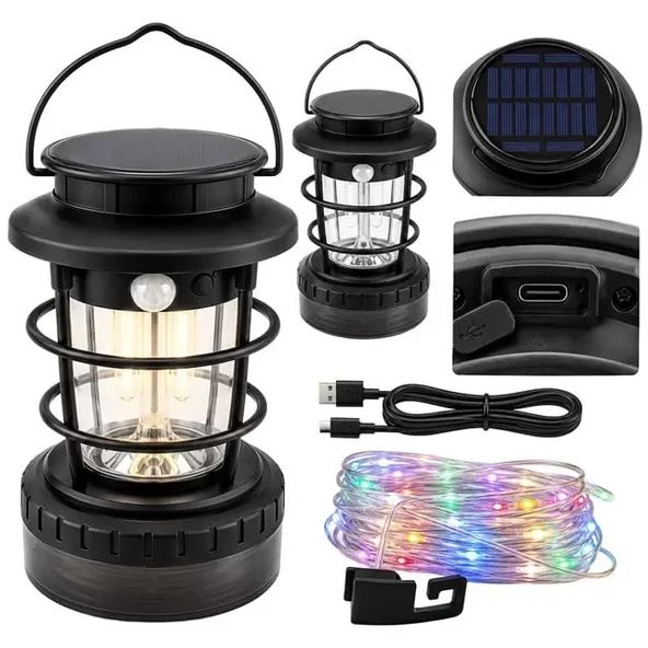 Hop-8819 Solar Sensörlü Kamp Lambası - Resim 2