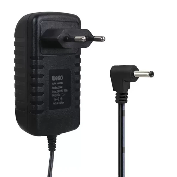 Weko Wk-28508 9 Volt - 2 Amper 3.5*1.35 Mm Uçlu Yerli Üretim Priz Tipi Adaptör ürün görseli 1