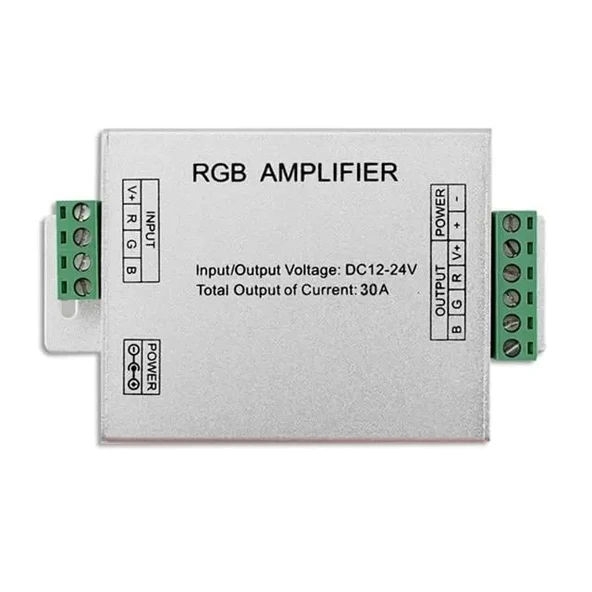 Pm-4877 12 Volt - 24 Volt 30 Amper Rgb Şerit Led Amplifier (Repeater) ürün görseli 1