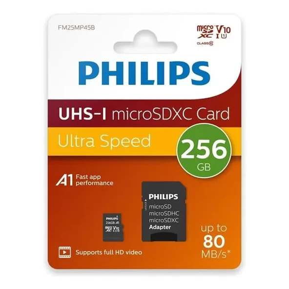 Fm25Mp45B/00 256Gb Class10 Uhs-I U1 Tf Adaptörlü Micro Sdxc Hafıza Kartı ürün görseli 1